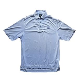 Footjoy Golf Polo Short Sleeve Striped Pebble Beach Embroidery Men’s L Prurple